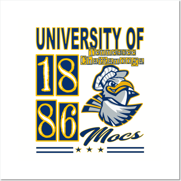 University of Chattanooga Tennessee Wall Art by Borcelle Vintage Apparel 